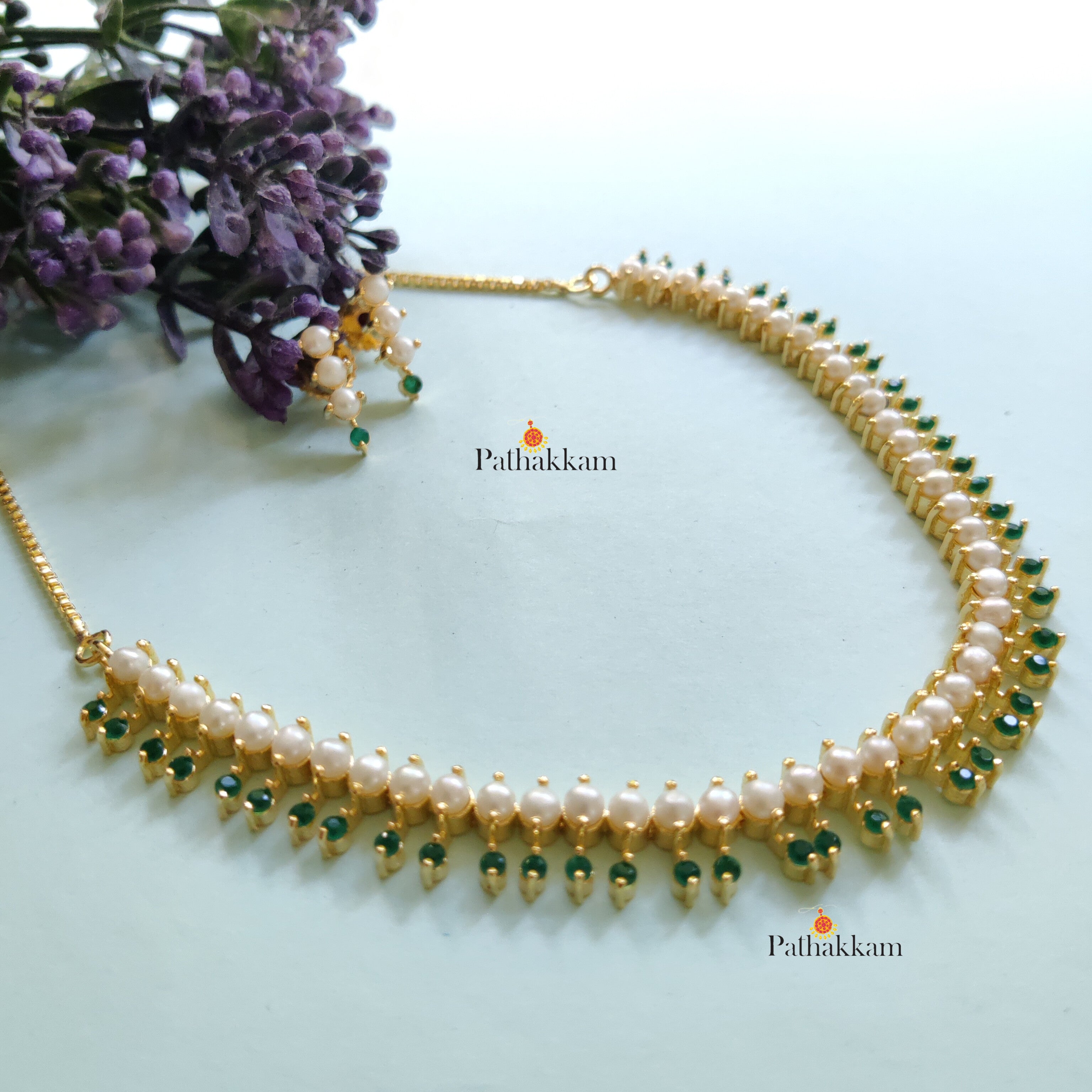 Light Weight Close Neck Gold Beads Inspired One Gram Necklace NCKN1553